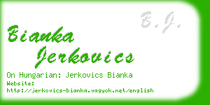bianka jerkovics business card